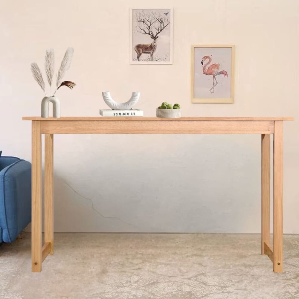 โต๊ะบาร์ไม้ยางพารา Evergreen Furniture TC 120x40x100ซม. สีน้ำตาลธรรมชาติ_3